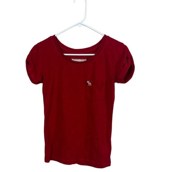 Abercrombie & Fitch Y2K Red Tee size XS - Picture 1 of 8